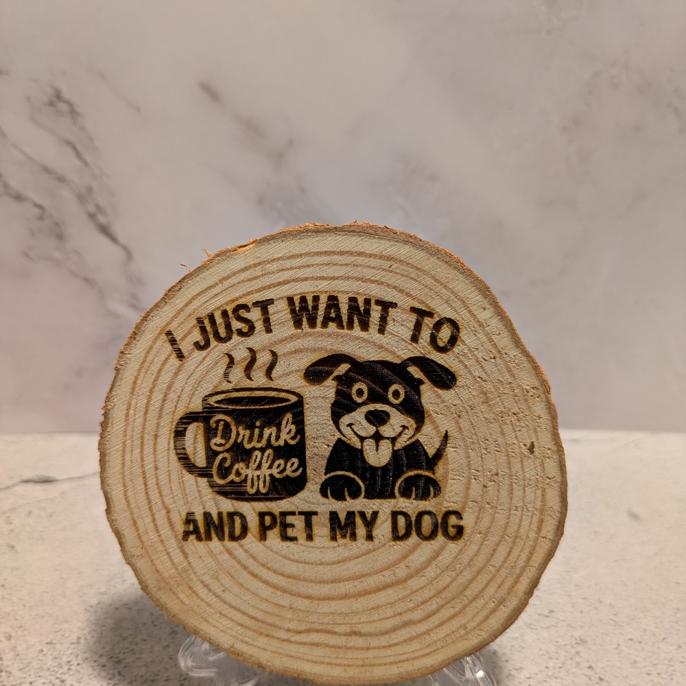 Wooden Dog Lover Coaster